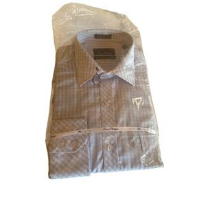Louis‎ Philippe Luxure Mens Modern Fit Dress Shirt 43 Superfine Cotton